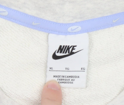 Nike Womens Grey XL Pullover Sweatshirt with Logo