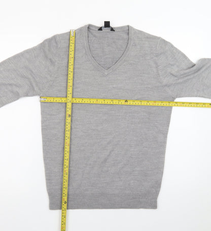 Cedar Wood State Men's Grey V-Neck Pullover Sweatshirt Size S