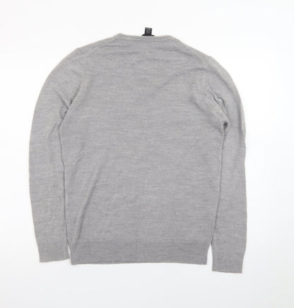 Cedar Wood State Men's Grey V-Neck Pullover Sweatshirt Size S