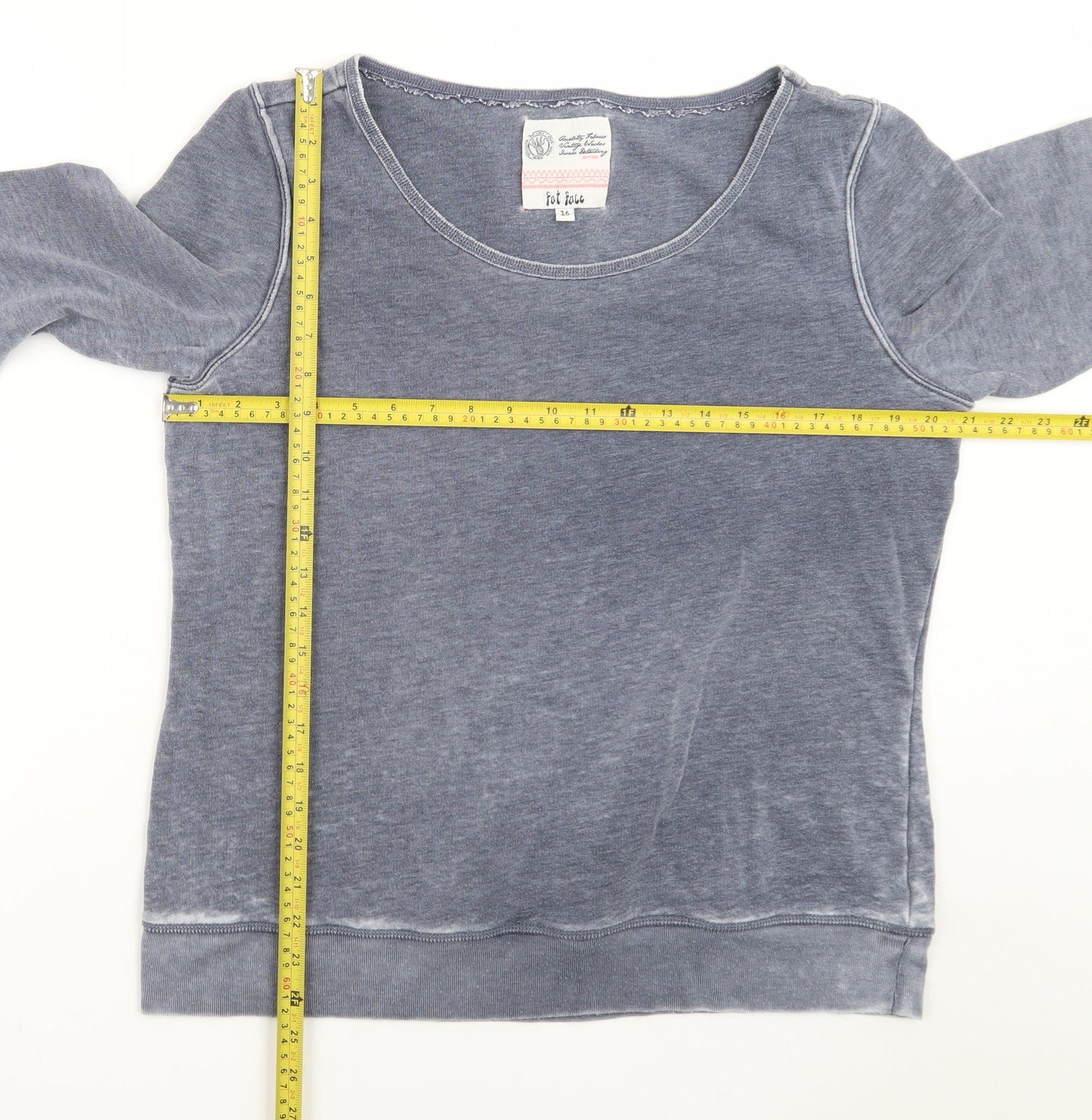 Fat Face Womens Blue Size 16 Pullover Sweatshirt Casual Cotton