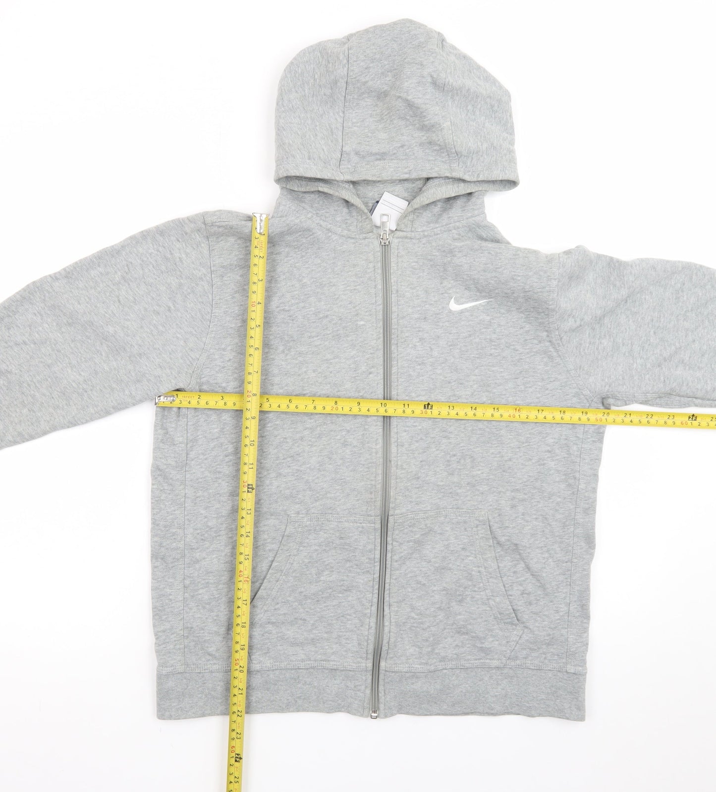 Nike Teens Grey Full Zip Hoodie XL Regular Fit