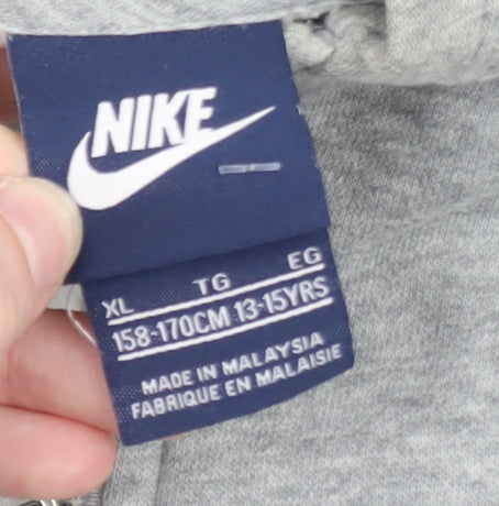 Nike Teens Grey Full Zip Hoodie XL Regular Fit