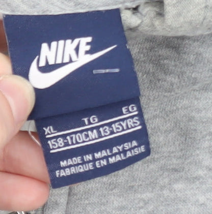 Nike Teens Grey Full Zip Hoodie XL Regular Fit