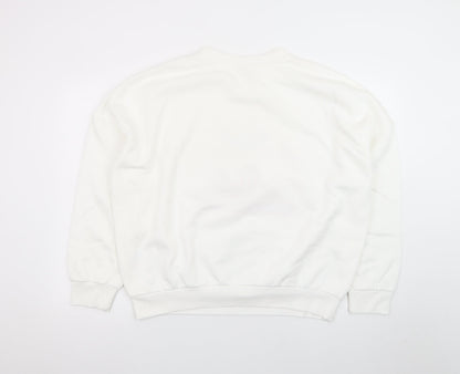 Disney Stitch Aloha White Sweatshirt Women's M 12-14 George