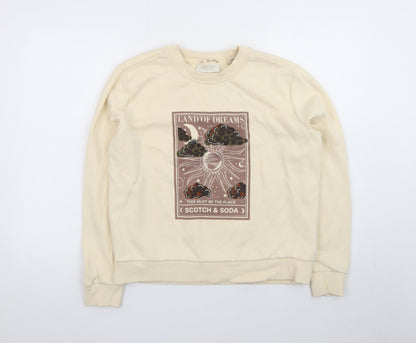Scotch & Soda Women's Beige Land of Dreams Pullover Sweatshirt Size S