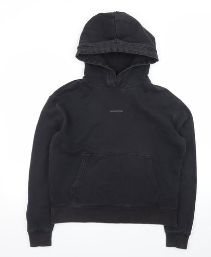 Calvin Klein Jeans Men's Black L Pullover Hoodie with Logo