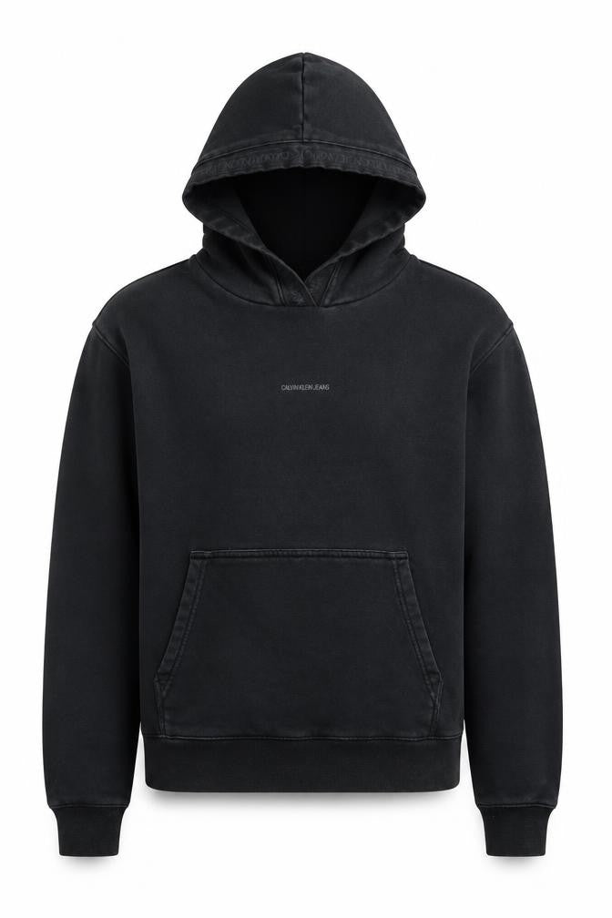 Calvin Klein Jeans Men's Black L Pullover Hoodie with Logo