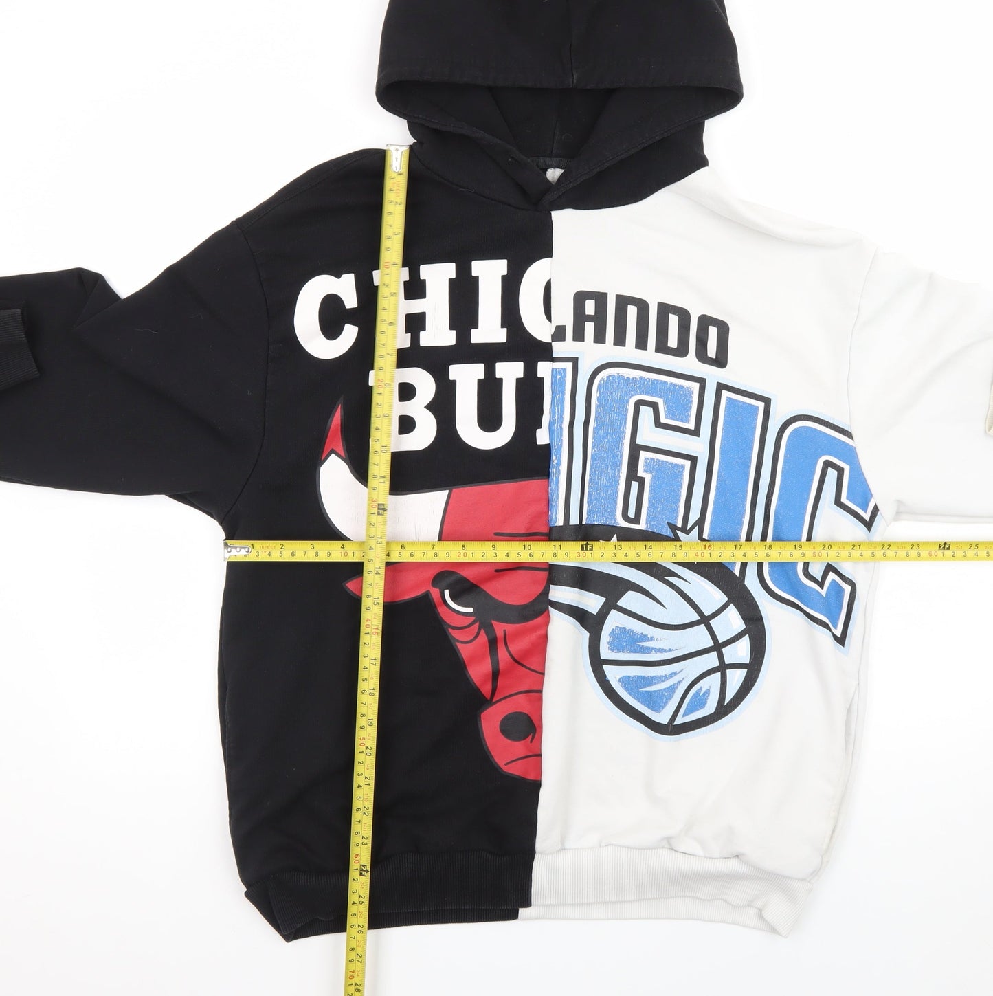 Bershka Men’s Multicolour NBA Graphic Pullover Hoodie Size M