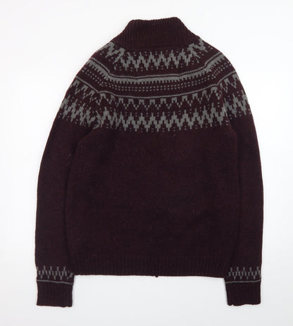 Rocha John Rocha Men’s Brown Fair Isle Wool Jumper Size M