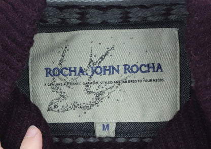Rocha John Rocha Men’s Brown Fair Isle Wool Jumper Size M