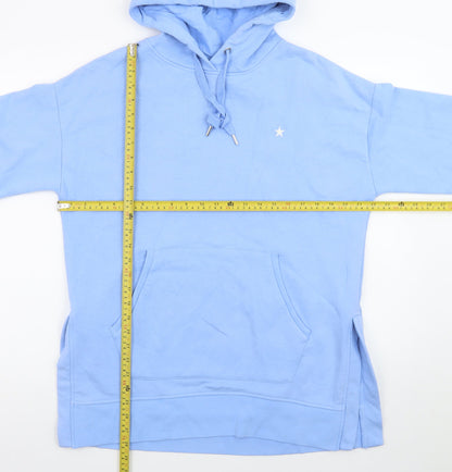 Next Women’s Blue Pullover Hoodie M Cotton Blend Casual Sweatshirt
