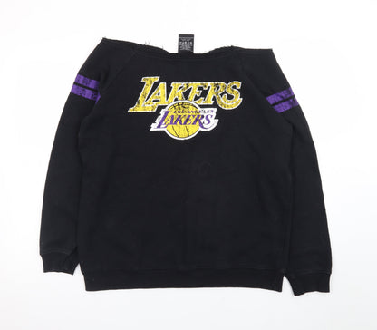 UNK NBA Los Angeles Lakers Black Sweatshirt Women S Cotton Blend
