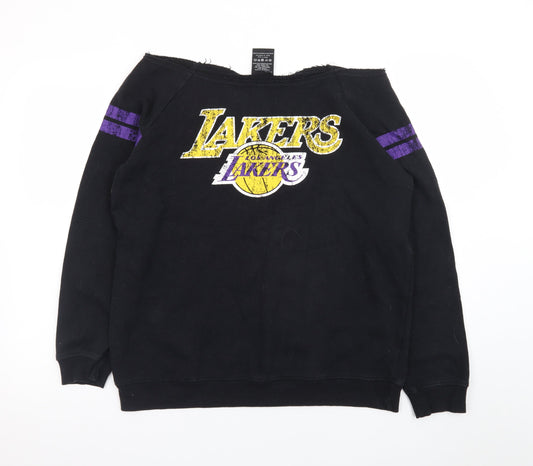 UNK NBA Los Angeles Lakers Black Sweatshirt Women S Cotton Blend