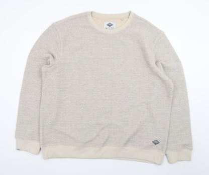 Union Works Men Beige 2XL Pullover Sweatshirt Classic Knit