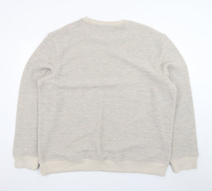 Union Works Men Beige 2XL Pullover Sweatshirt Classic Knit
