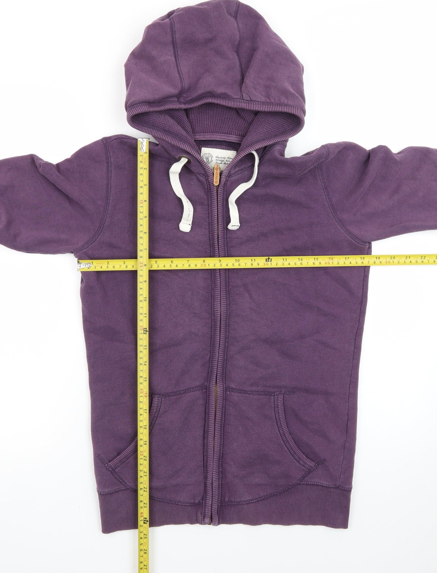 Fat Face Womens Purple Full Zip Hoodie Size 10 Cotton Casual