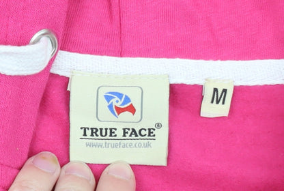True Face Women’s Pink Full Zip Hoodie Size M Classic Fit