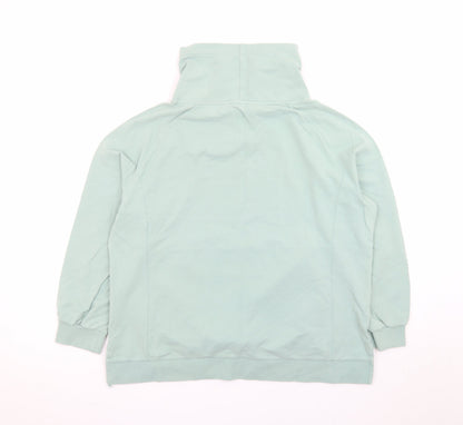 Bella di Notte Women’s Green Pullover Sweatshirt Size 18 Funnel Neck
