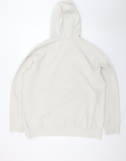 Marks and Spencer Women Ivory XL Basic Hooded Long Sleeve Top