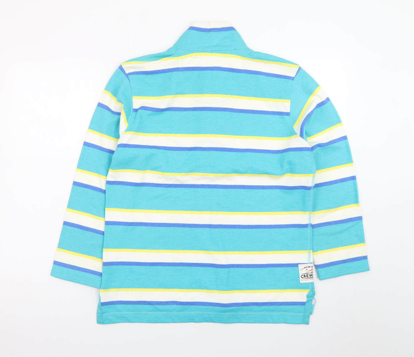 Crew Clothing Co. Women’s Multicoloured Striped Cotton Long Sleeve Polo Size 12