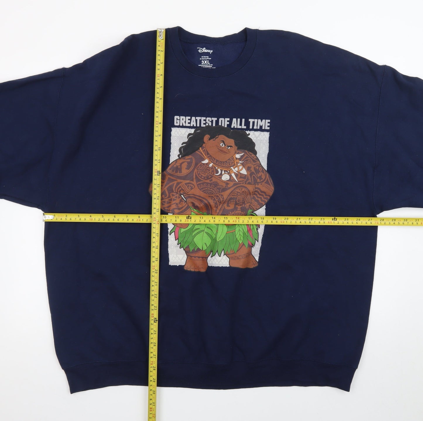 Disney Moana Maui Navy Sweatshirt 3XL Unisex Cotton Blend Graphic