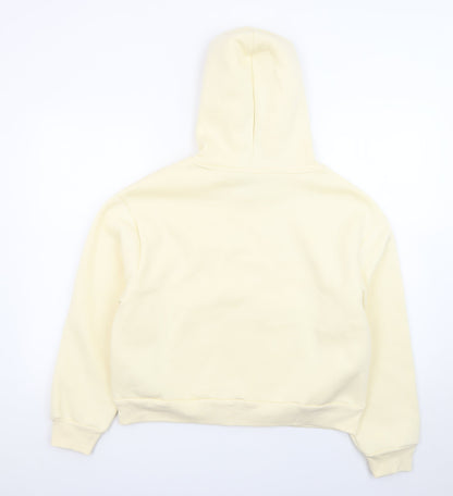 ASOS DESIGN Women Beige Hooded Pullover Sweatshirt Size M UK 12-14