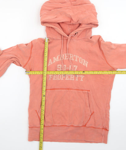 H&M L.O.G.G Women’s Coral Pullover Hoodie Size M Casual Cotton