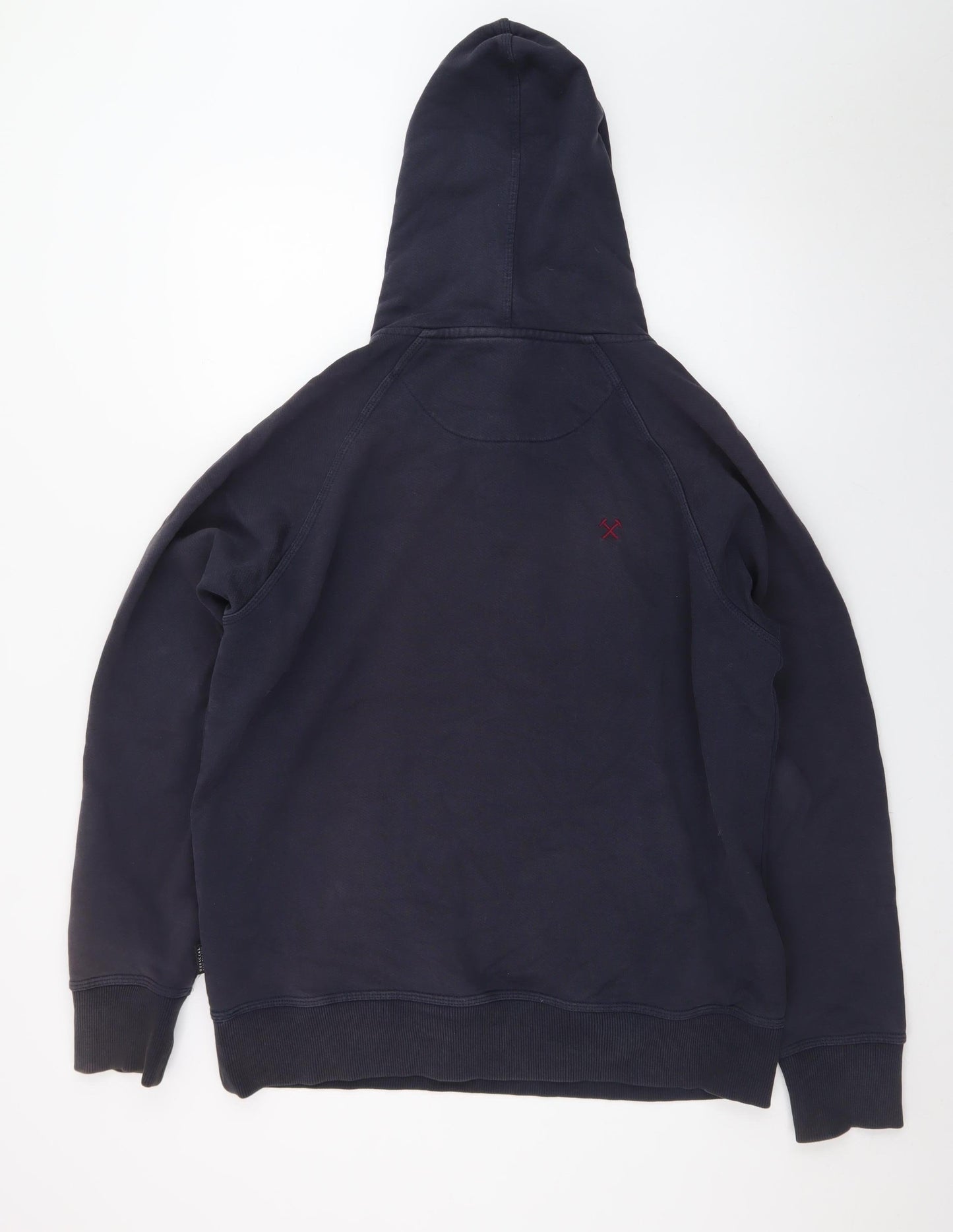 West Ham United Men’s Blue Pullover Hoodie L Cotton Football Logo