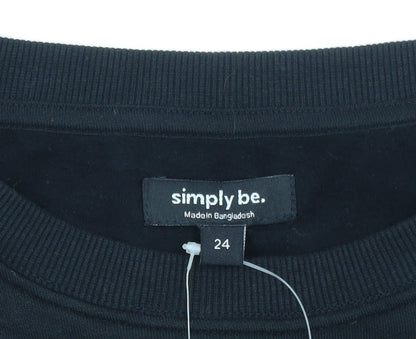 Simply Be Women’s Black Size 24 Pullover Sweatshirt