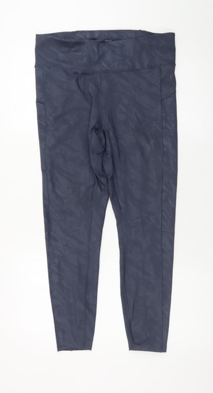Marks and Spencer Goodmove Blue High Rise Ankle Sports Leggings Size 16