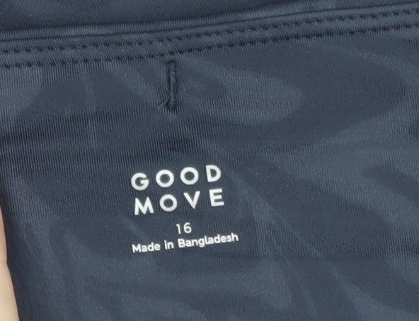 Marks and Spencer Goodmove Blue High Rise Ankle Sports Leggings Size 16