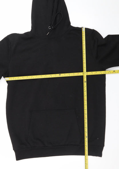 Livergy Men's Black Pullover Hoodie Size L Regular Fit Fleece