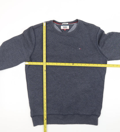 Tommy Jeans Men's Blue Regular Fit Crew Neck Sweatshirt M