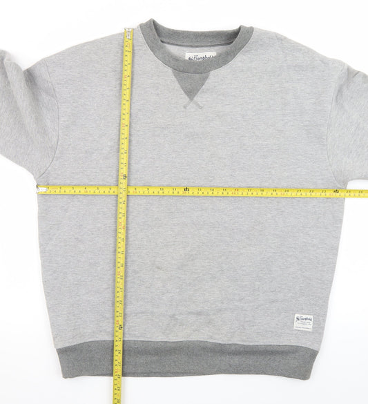 The Stronghold Men's Grey Crew Neck Pullover Sweatshirt L