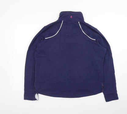Tayberry Women’s Navy Henley Sweatshirt M Long Sleeve Cotton Blend