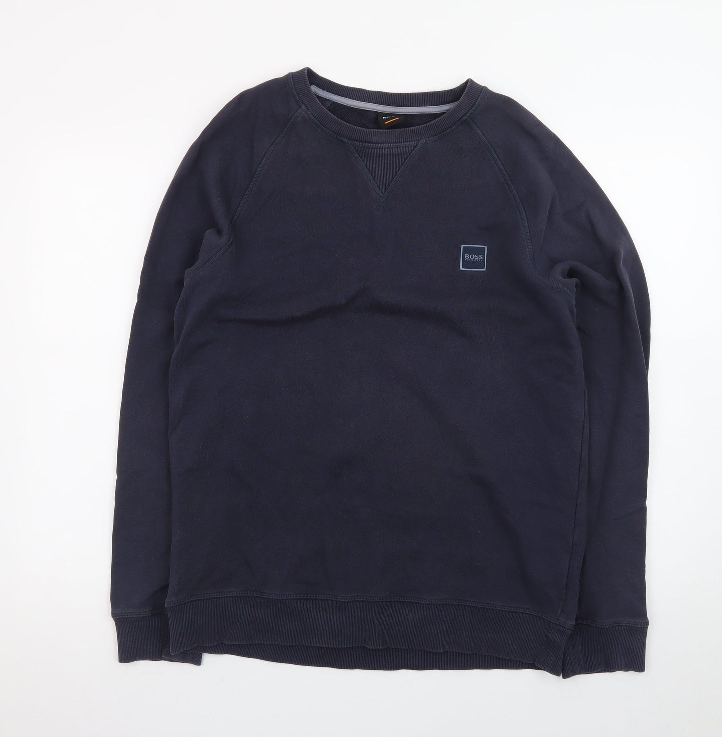 Hugo Boss Men's Blue Crew Neck Pullover Sweatshirt L
