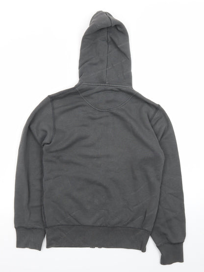 Uniqlo Men Grey Full Zip Hoodie Size S Regular Fit Cotton Blend