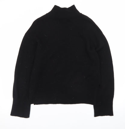 Marks and Spencer Women’s Black Wool Cashmere Mock Neck Jumper S