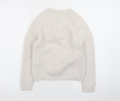 Peserico Easy Women Beige Merino Wool Cashmere Jumper Size 14