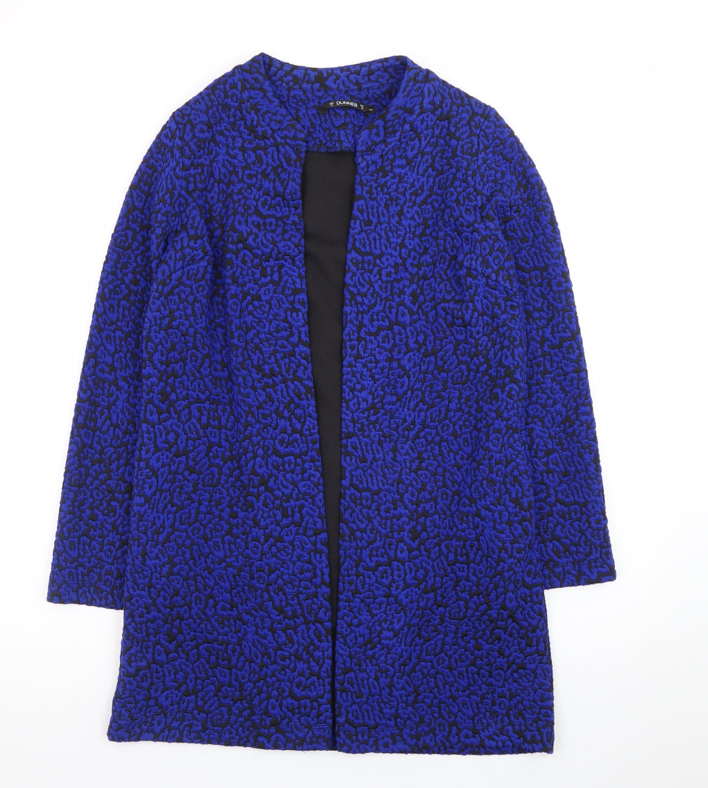 Dunnes Women Blue Animal Print Open Cardigan Size 10