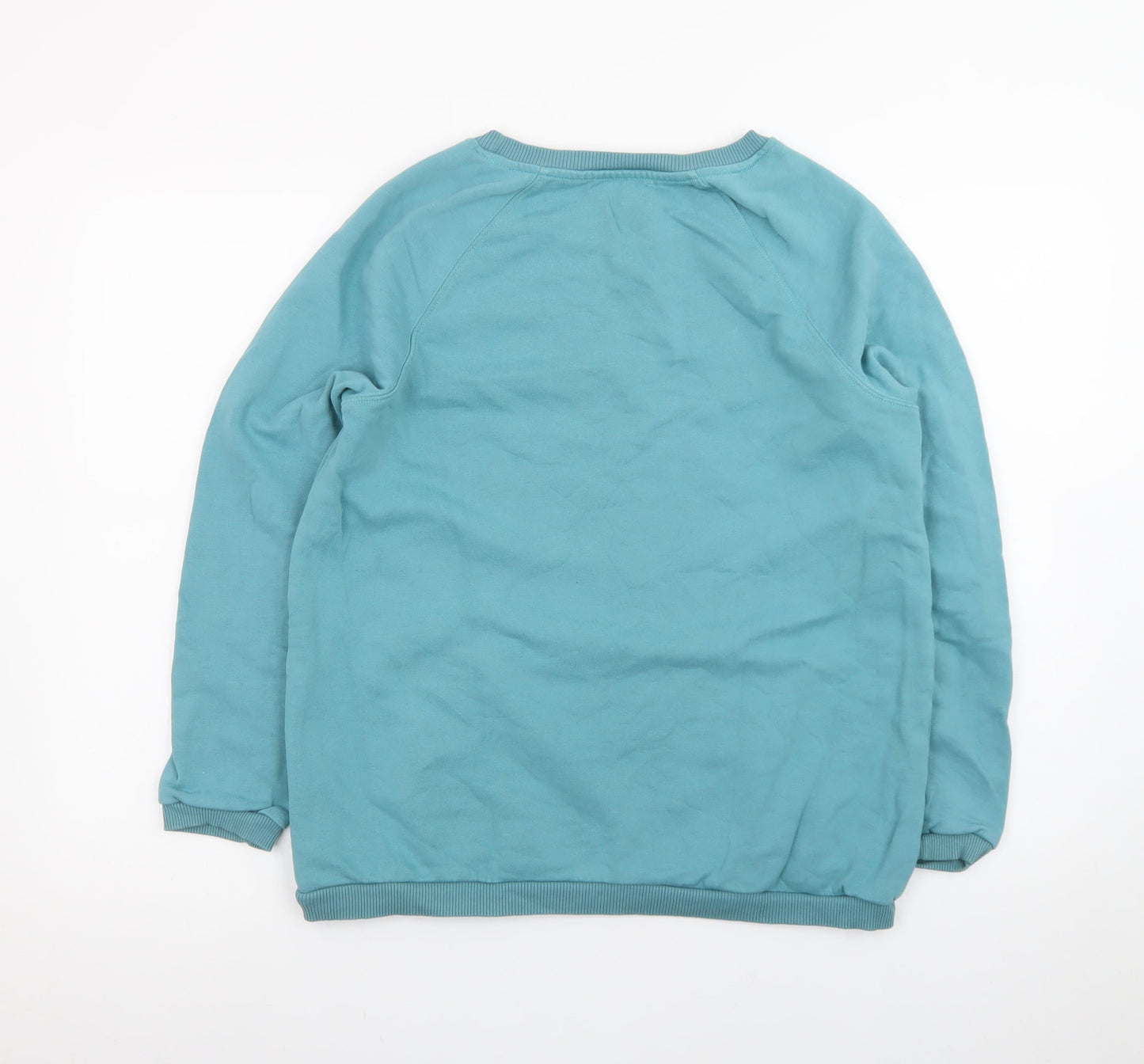 Jigsaw Women Blue Pullover Sweatshirt S/M Casual Crew Neck