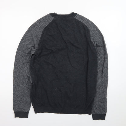 Ted Baker Men's Grey Cotton Wool Crew Neck Jumper Size L