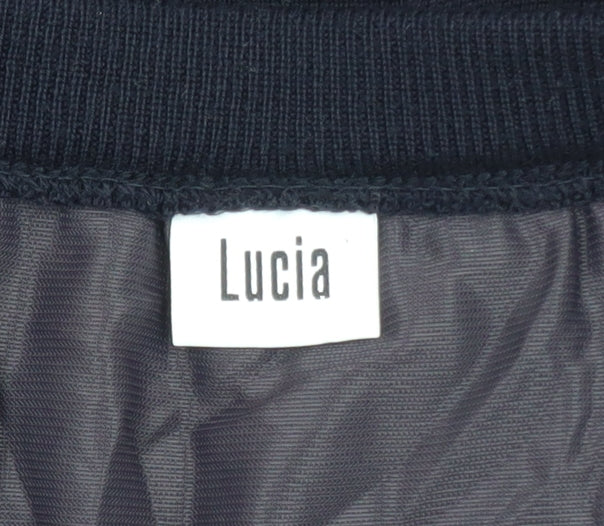Lucia Women’s Black Midi Pencil Skirt Size 14 Knit Stretch
