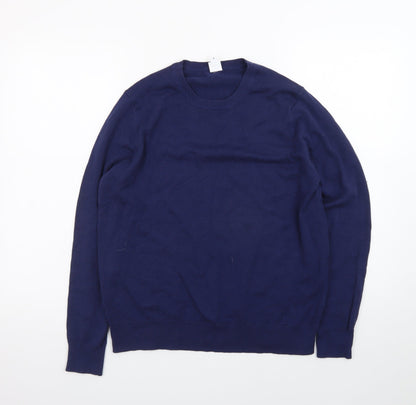 John Lewis Women’s Blue Crew Neck Cotton Blend Jumper Size 12