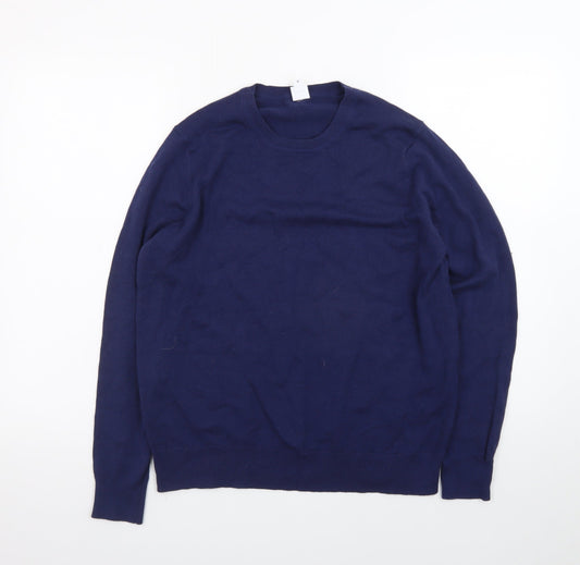 John Lewis Women’s Blue Crew Neck Cotton Blend Jumper Size 12