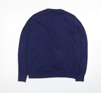 John Lewis Women’s Blue Crew Neck Cotton Blend Jumper Size 12