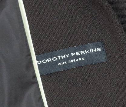 Dorothy Perkins Women Brown Size 12 Classic Two-Button Blazer