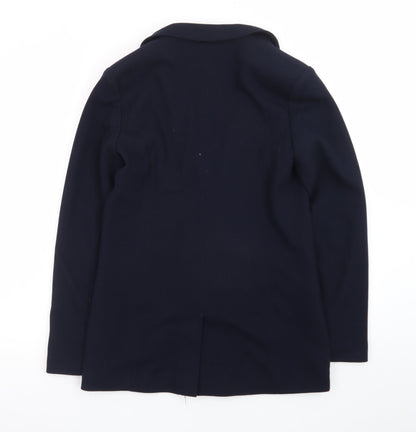 Oasis Women's Navy Blazer Jacket Size 8 Single-Breasted Lined Workwear
