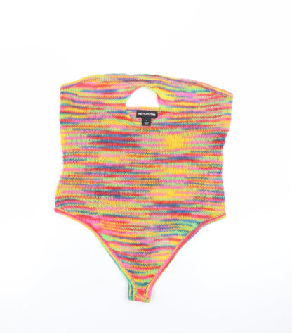 PrettyLittleThing Women's Multicoloured Knit Bodysuit M