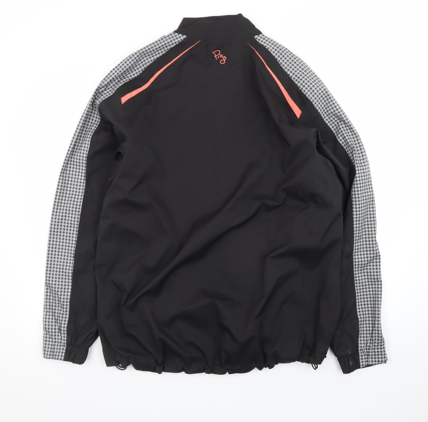 PING Collection Women's Black Check Windbreaker Jacket Size 16